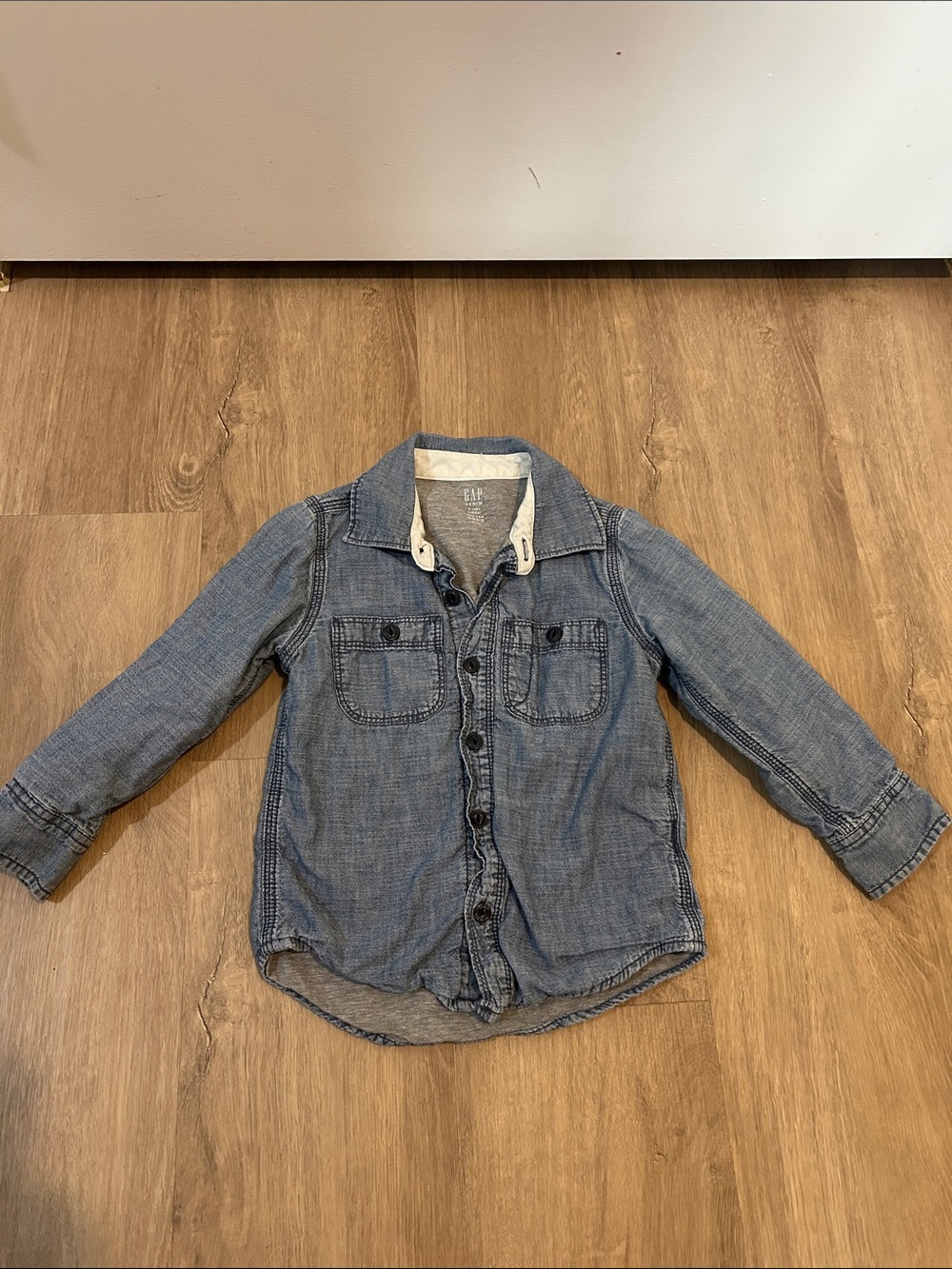 GAP Kids Light Blue Denim Button-Up